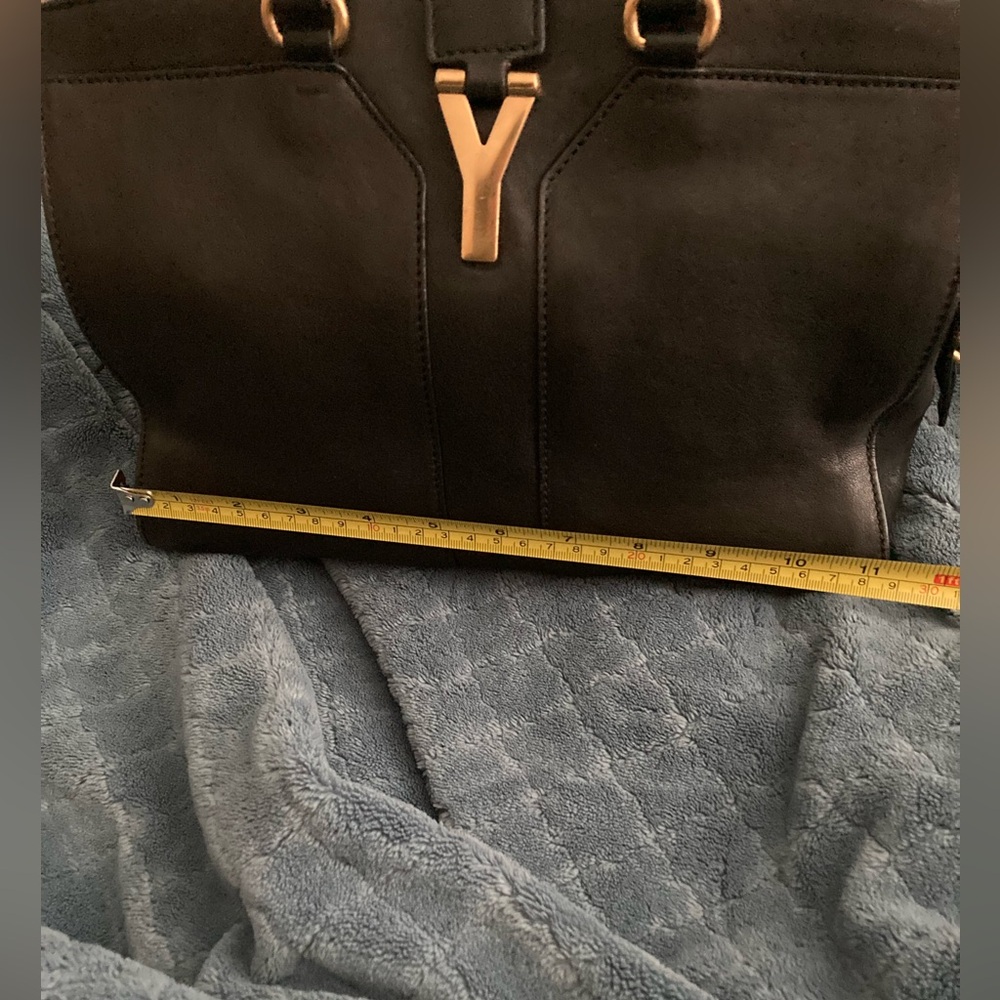 SOLD LABOR YAY SALE! Yves Saint Laurent Y Cabas Black Satchel with Gold Hardware - Picture 16 of 16